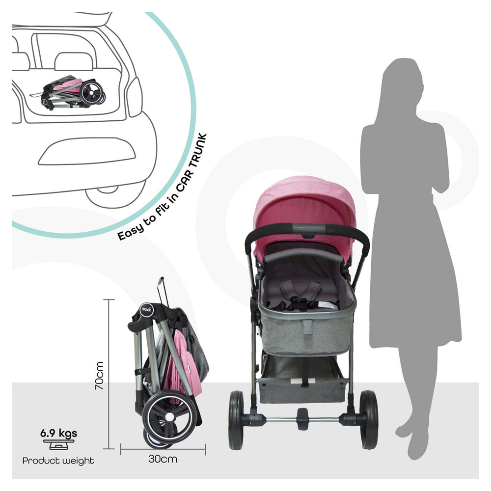 Buy Moon Pro 2 In 1 Stroller Pink | Yallatoys.com