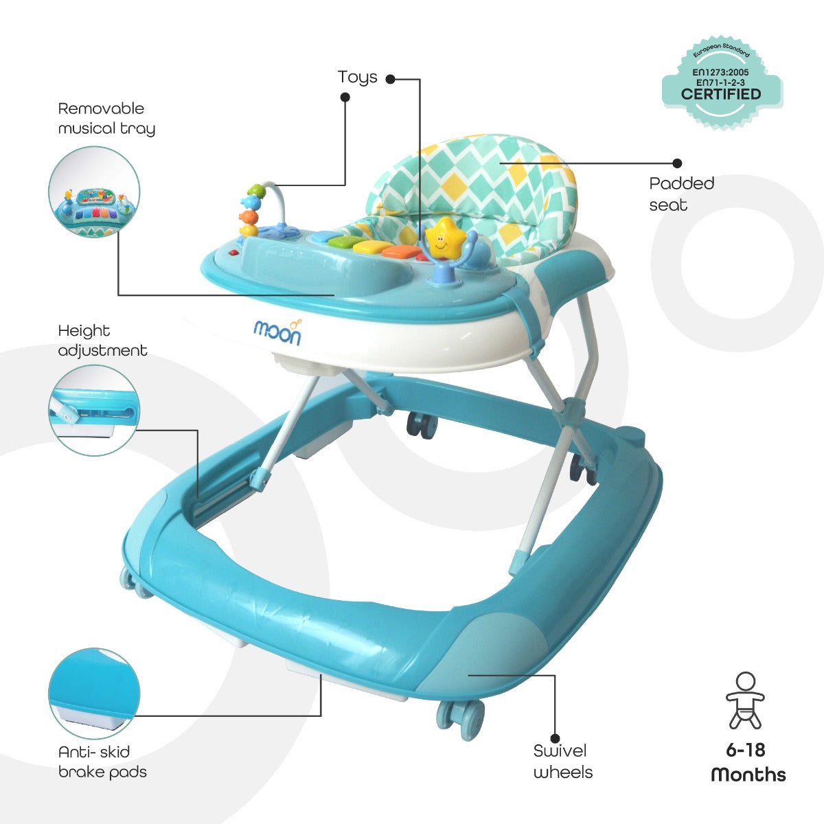 Buy Moon Muv Walker Blue Dino | Yallatoys.com