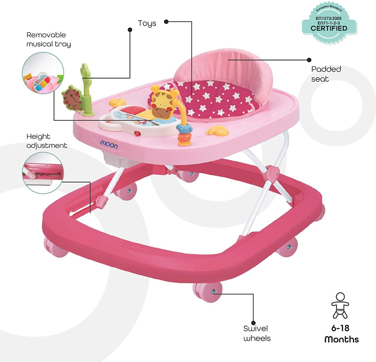 Buy Moon Drive Walker Pink Forest | Yallatoys.com