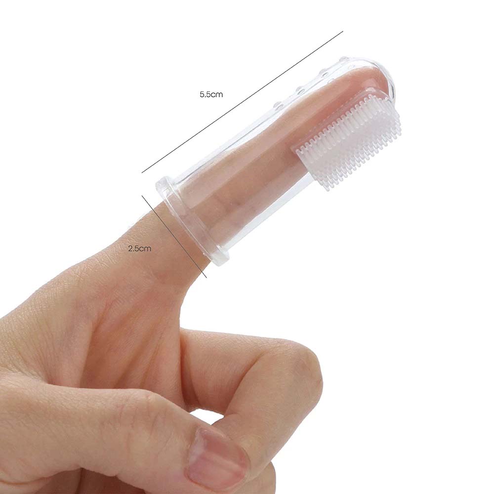 Buy Moon Fingertip Baby Silicone Toothbrush With Soft Bristles For Infants  White | Yallatoys.com