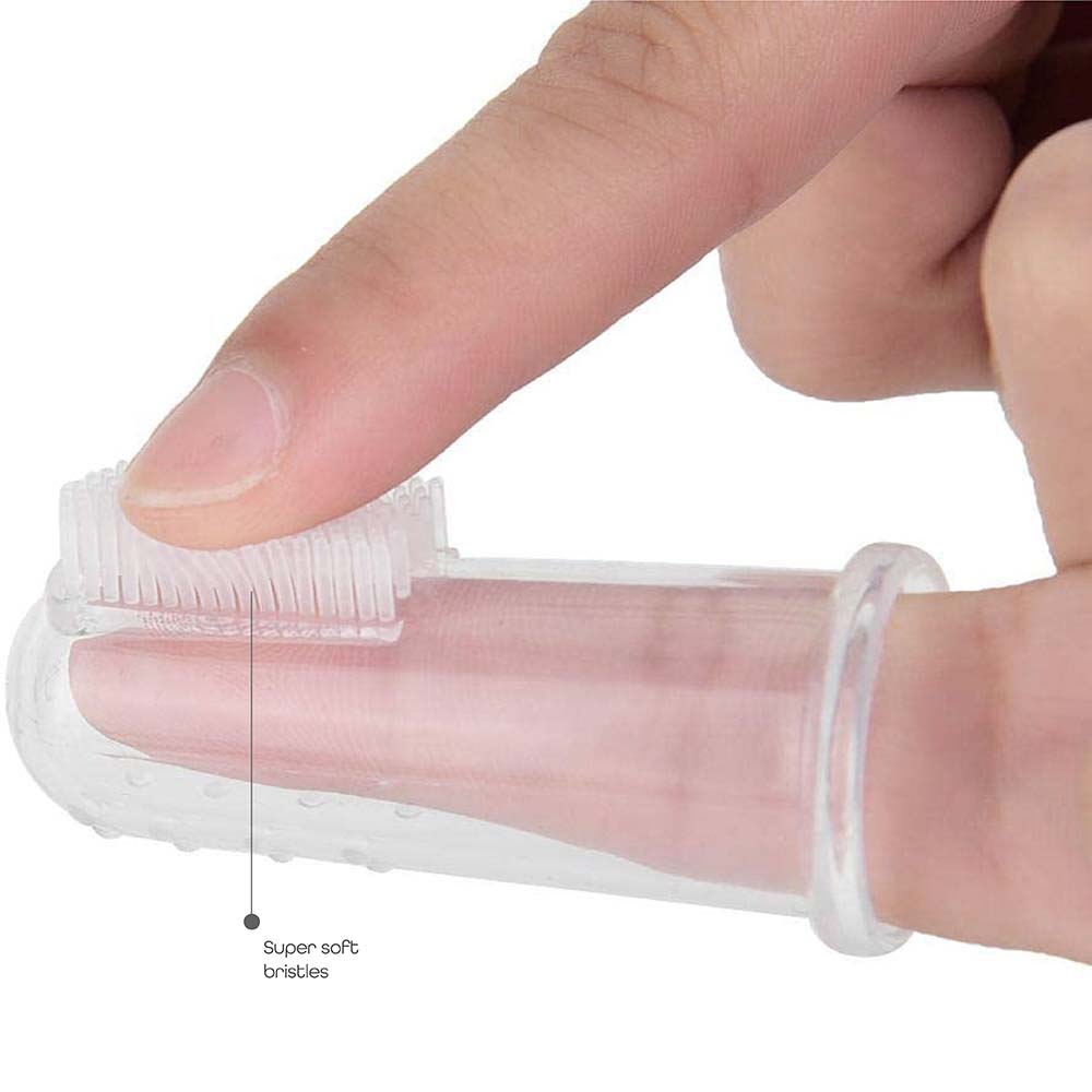 Buy Moon Fingertip Baby Silicone Toothbrush With Soft Bristles For Infants  White | Yallatoys.com