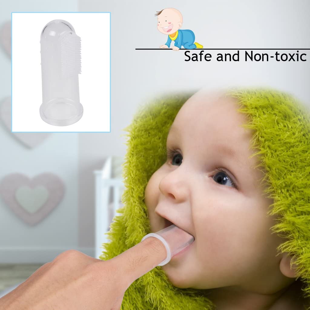 Buy Moon Fingertip Baby Silicone Toothbrush With Soft Bristles For Infants  White | Yallatoys.com