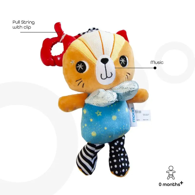 Moon Pull String Musical Toy For Stroller & Car Seats Cat Moon Yallatoys