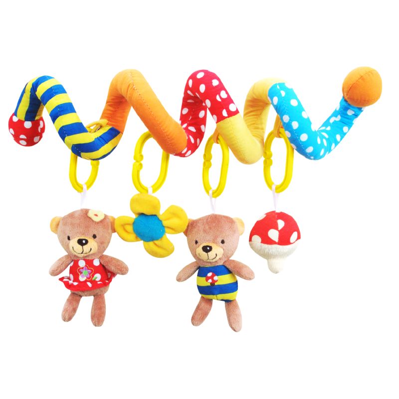Moon Spiral Activity Hanging Bears Toys For Stroller & Bed Moon