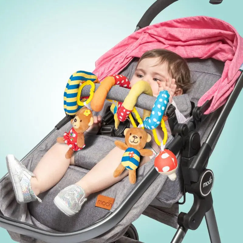 Moon Spiral Activity Hanging Bears Toys For Stroller & Bed Moon Yallatoys