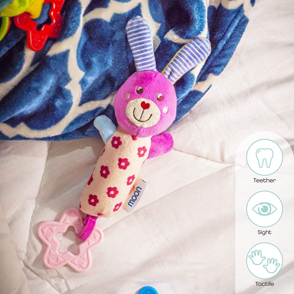 Buy Moon Soft Rattle Toy Bunny | Yallatoys.com