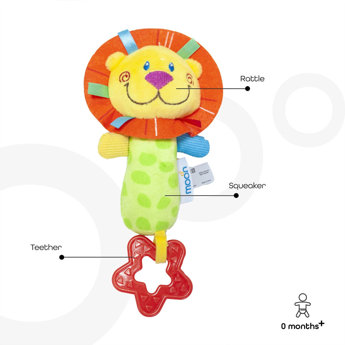 Buy Moon Soft Rattle Toy Lion | Yallatoys.com