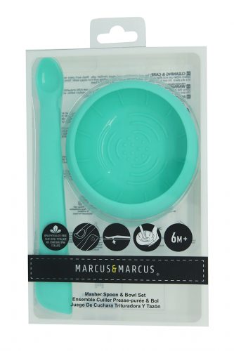 Marcus N Marcus  Masher Spoon & Bowl Set Blue Marcus & Marcus Yallatoys