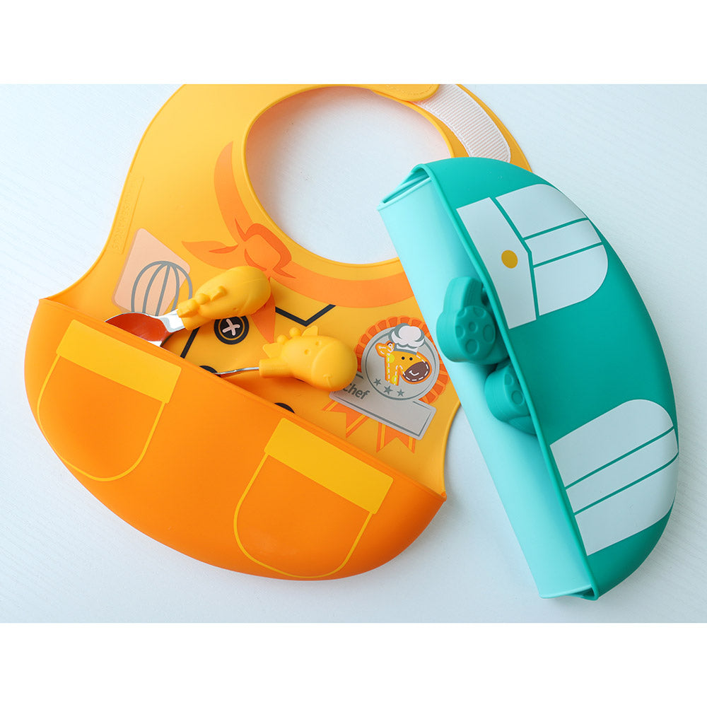 Marcus N Marcus  Wide Coverage Silicone Bib Little Chef Lola Marcus & Marcus Yallatoys