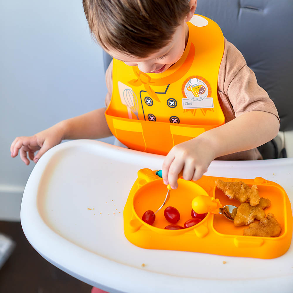 Marcus N Marcus  Wide Coverage Silicone Bib Little Chef Lola Marcus & Marcus Yallatoys