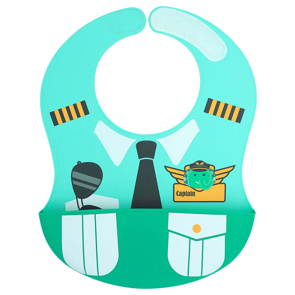 Marcus N Marcus  Wide Coverage Silicone Bib Little Pilot Olie Marcus & Marcus Yallatoys