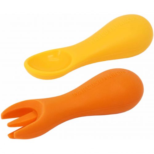 Marcus N Marcus  Silicone Palm Grasp Spoon & Fork Set  Lola Marcus & Marcus Yallatoys