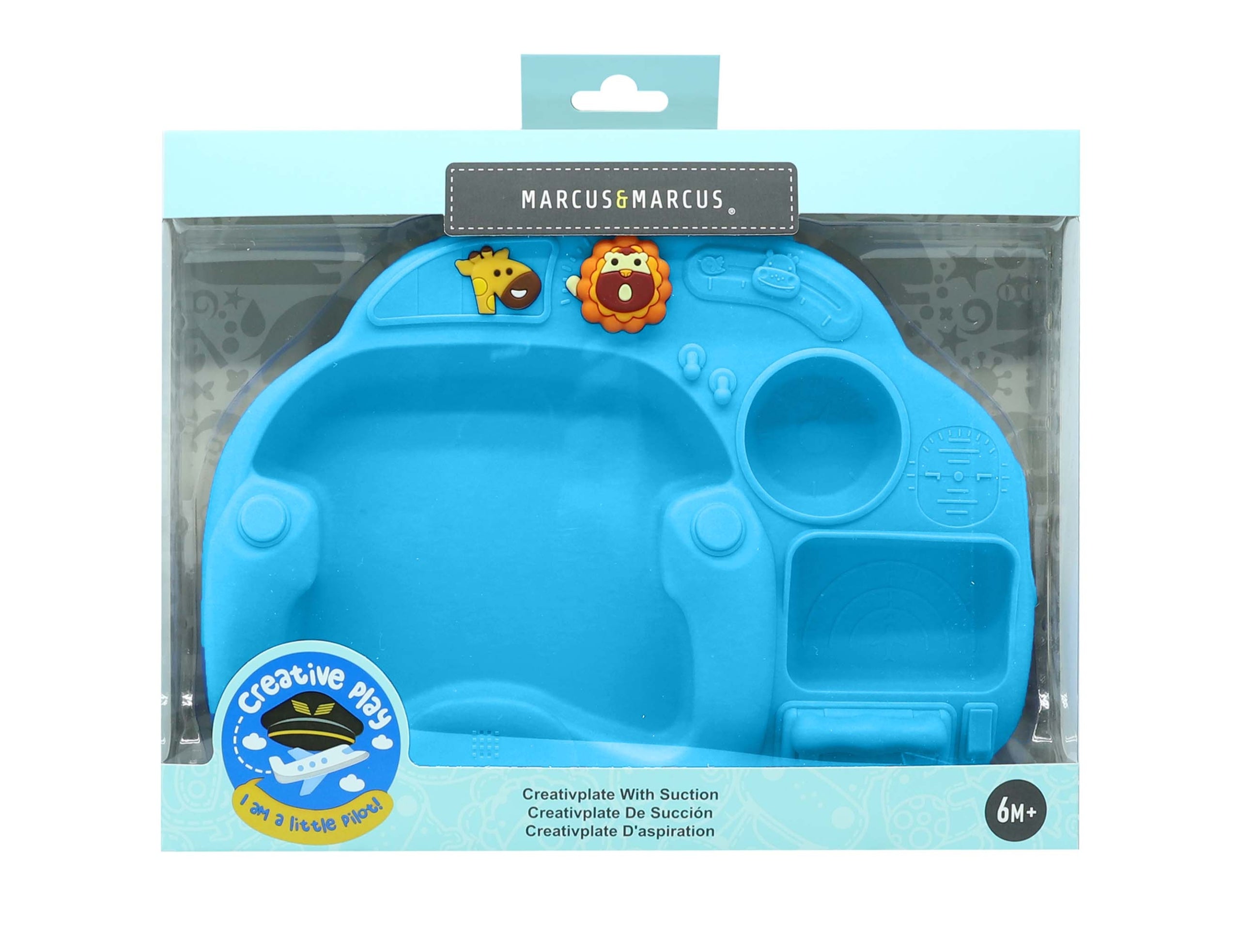 Marcus N Marcus  Creativplate With Suction Little Pilotf  Lucas Marcus & Marcus Yallatoys