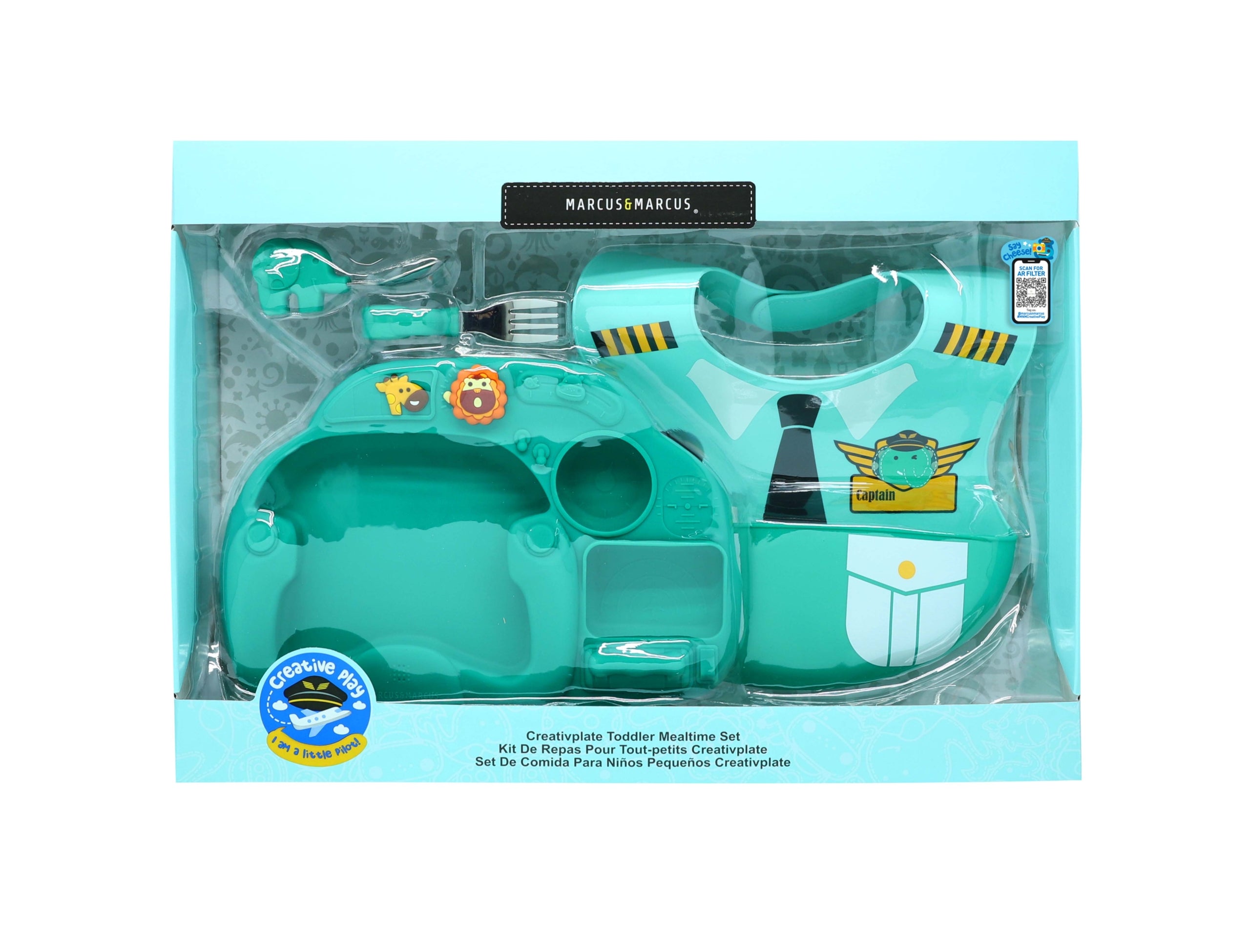 Marcus N Marcus  Creativplate Toddler Meal Time Set  Little Pilot  Olie Marcus & Marcus Yallatoys