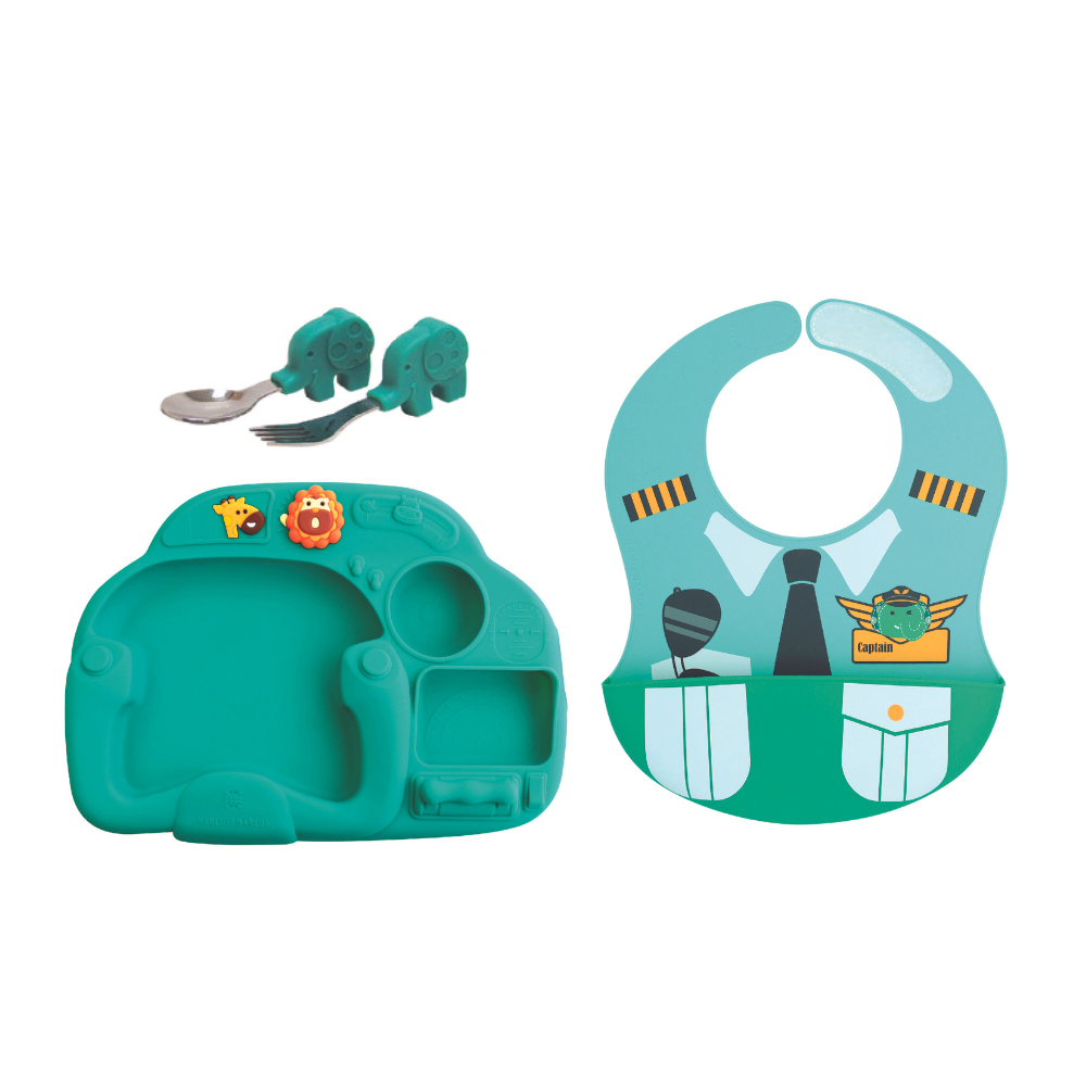 Marcus N Marcus  Creativplate Toddler Meal Time Set  Little Pilot  Olie Marcus & Marcus Yallatoys