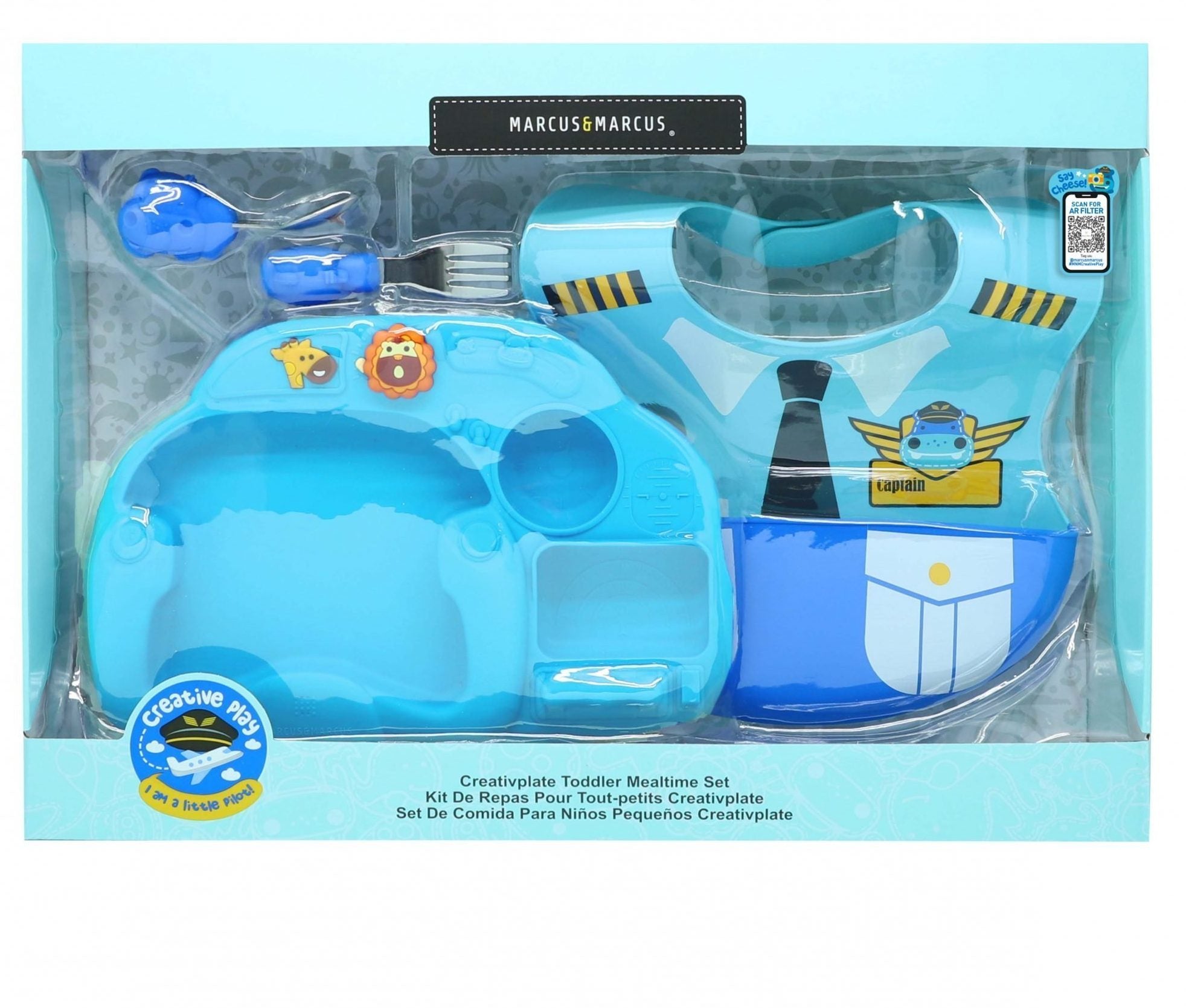 Marcus N Marcus  Creativplate Toddler Meal Time Set  Little Pilot  Lucas Marcus & Marcus Yallatoys
