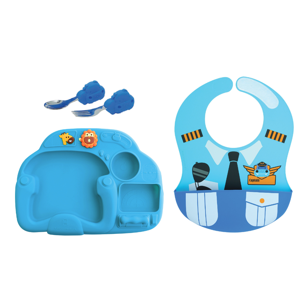 Marcus N Marcus  Creativplate Toddler Meal Time Set  Little Pilot  Lucas Marcus & Marcus Yallatoys