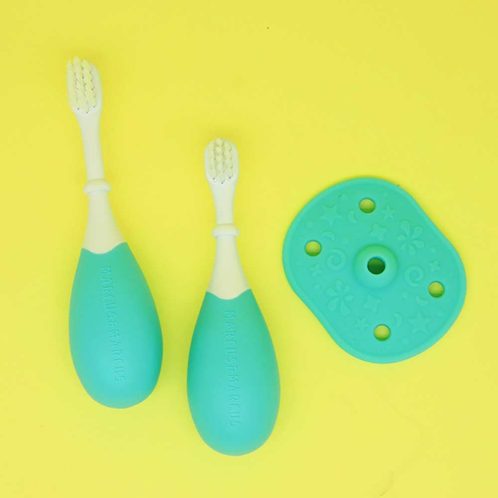 Marcus N Marcus  Palm Grasp Toddler Training Toothbrush  Blue Marcus & Marcus Yallatoys