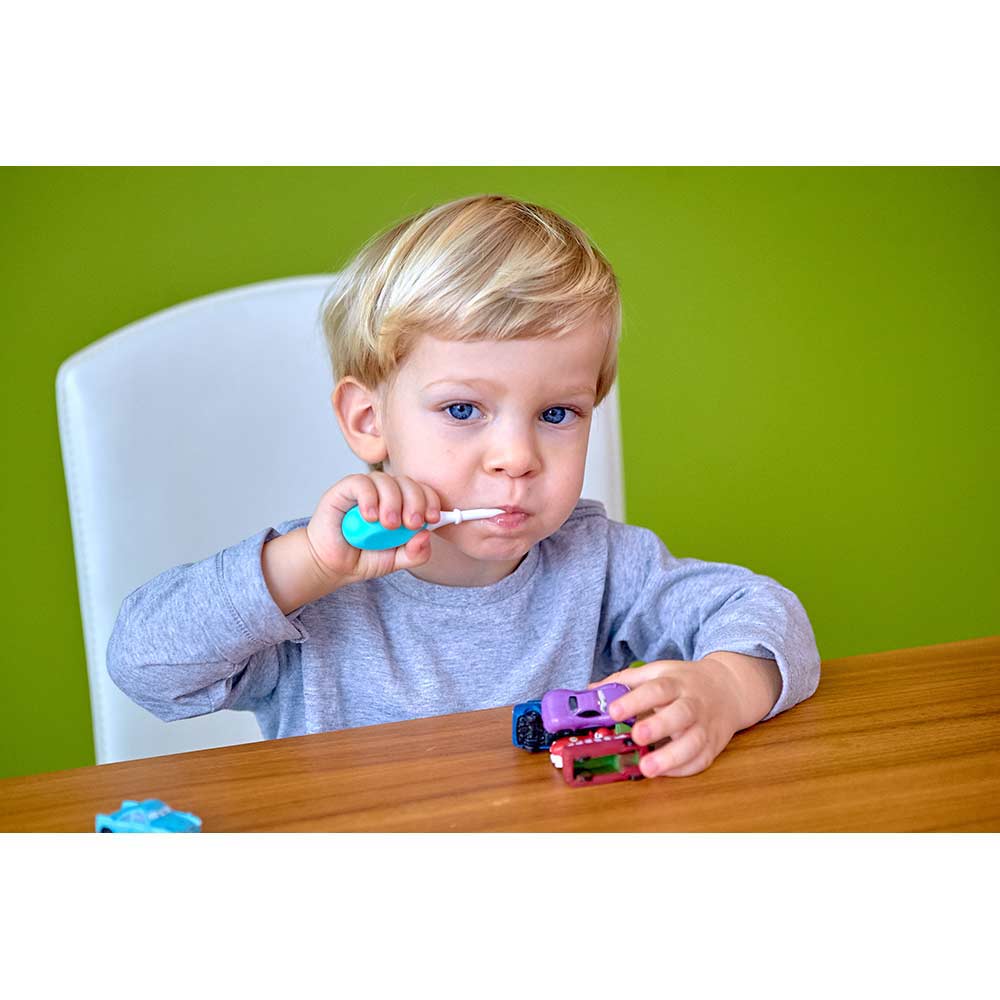Marcus N Marcus  Palm Grasp Toddler Training Toothbrush  Blue Marcus & Marcus Yallatoys