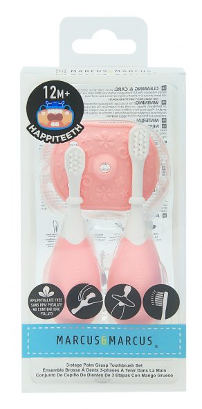 Marcus N Marcus  Palm Grasp Toddler Training Toothbrush  Pink Marcus & Marcus Yallatoys