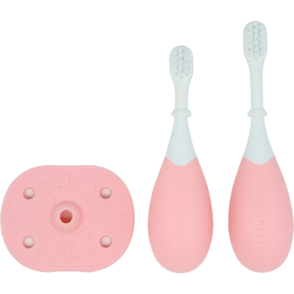 Marcus N Marcus  Palm Grasp Toddler Training Toothbrush  Pink Marcus & Marcus Yallatoys