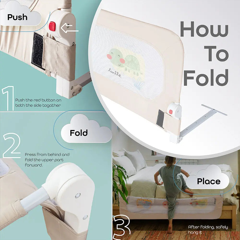 Moon Sequr Bed Rail Grey Moon