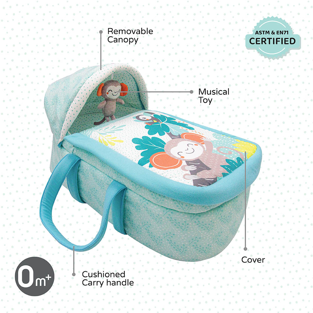 Buy Moon Jungle Friends Moses Basket | Yallatoys.com