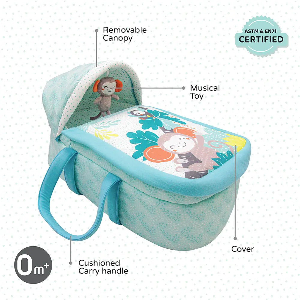 Moon Jungle Friends Moses Basket Moon Yallatoys