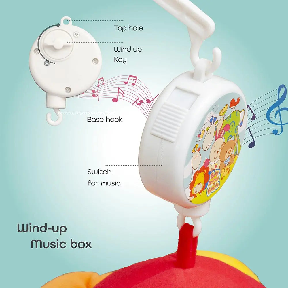 Moon Musical Mobile  Child Sleeping Aids  Crib Hanging Toys For Newborn Baby  Baby Crib Mobile 360 Degrees Rotating  Soft Toy Om+ Moon Yallatoys