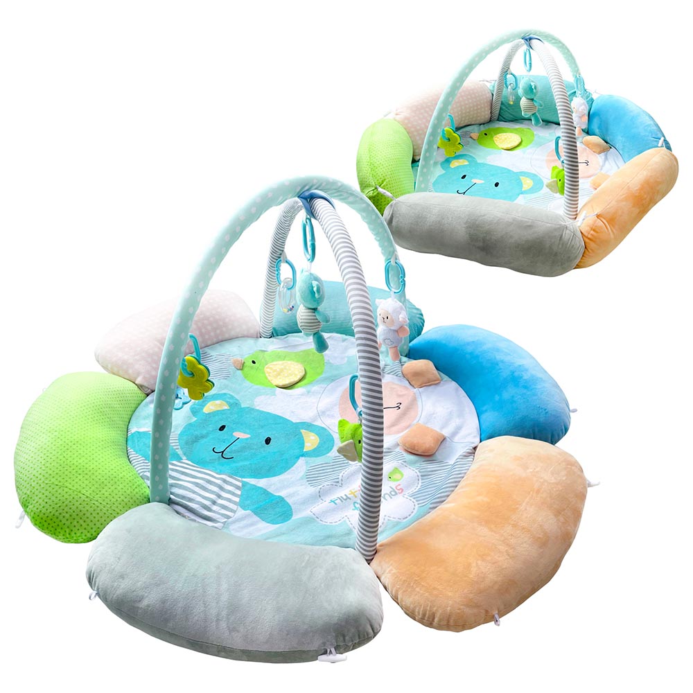 Buy Moon Flower Cushion Playmat Bear And Sheep | Yallatoys.com