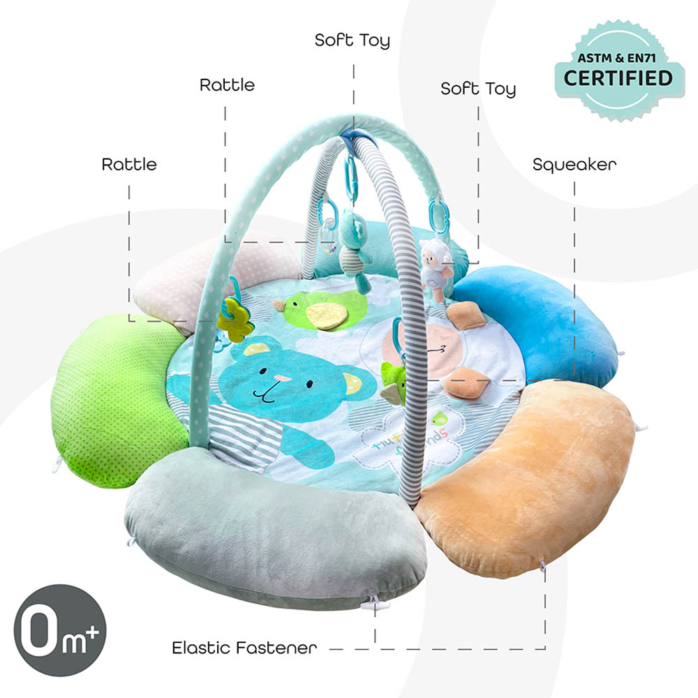 Buy Moon Flower Cushion Playmat Bear And Sheep | Yallatoys.com