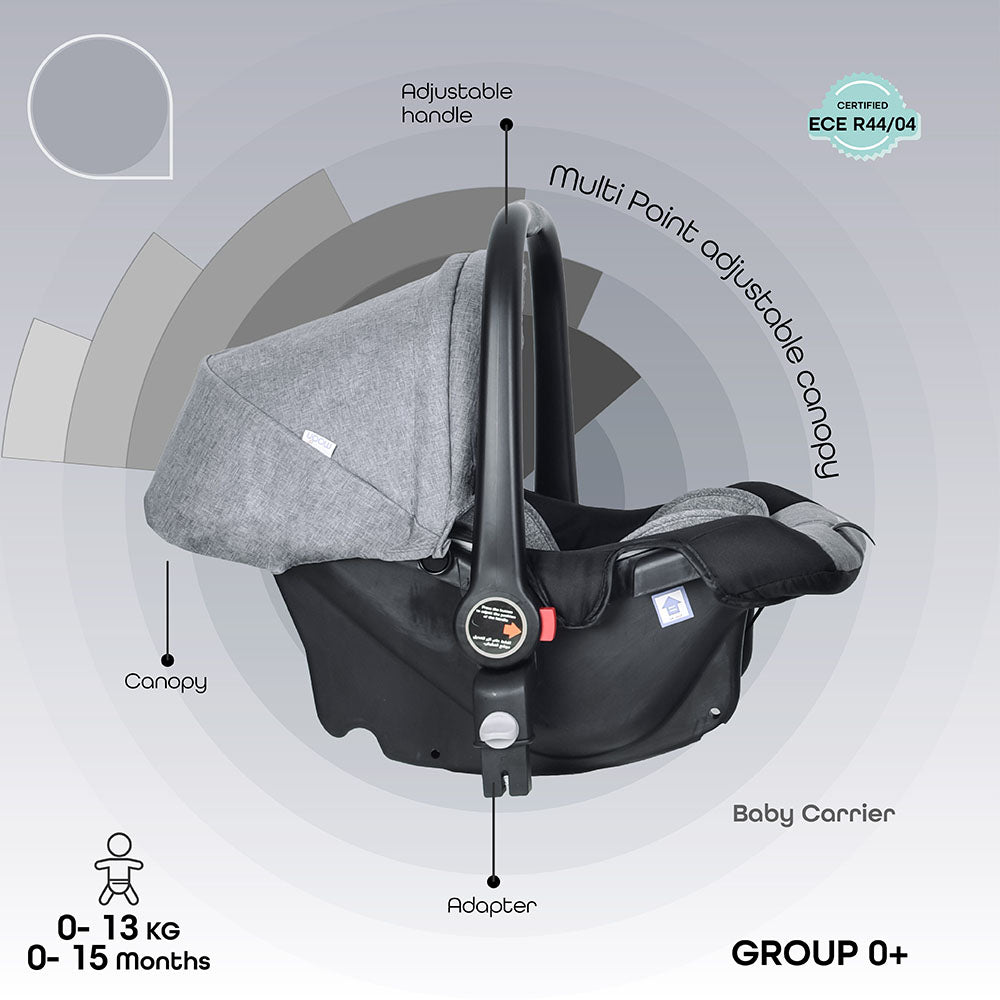 Buy Moon Tres 3 In 1 Travel System Light Grey | Yallatoys.com