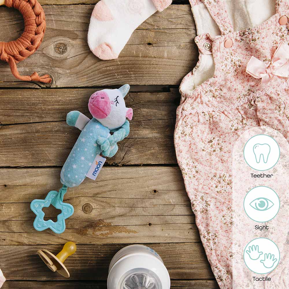 Moon Soft Rattle Toy Unicorn Moon Yallatoys