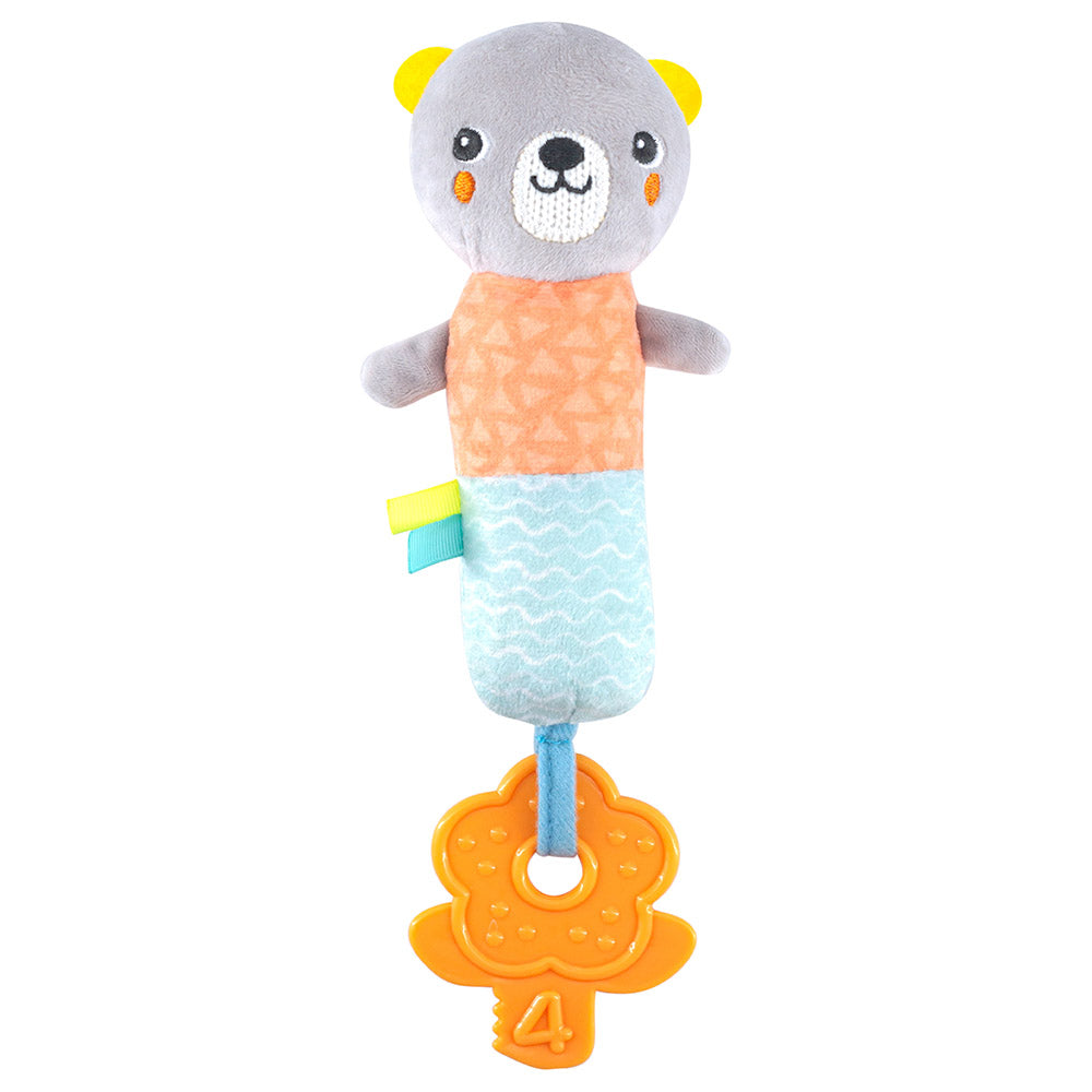 Moon Jungle Friends Soft Rattle Plush Toy & Teether Bear Moon