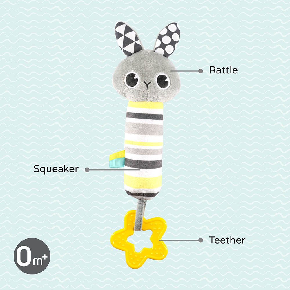 Buy Moon Good Night Soft Rattle Plush Toy & Teether Bunny | Yallatoys.com