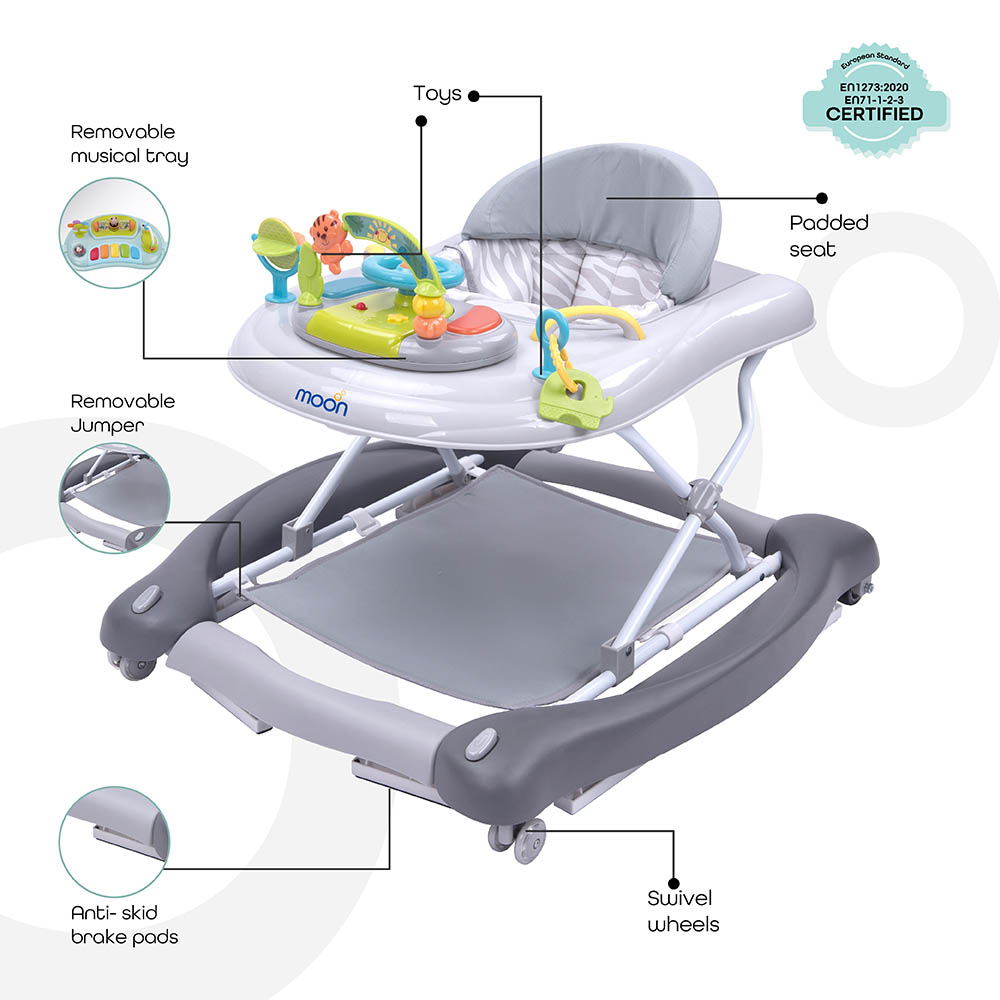 Buy Moon Cruise 4 In 1 Walker Grey | Yallatoys.com
