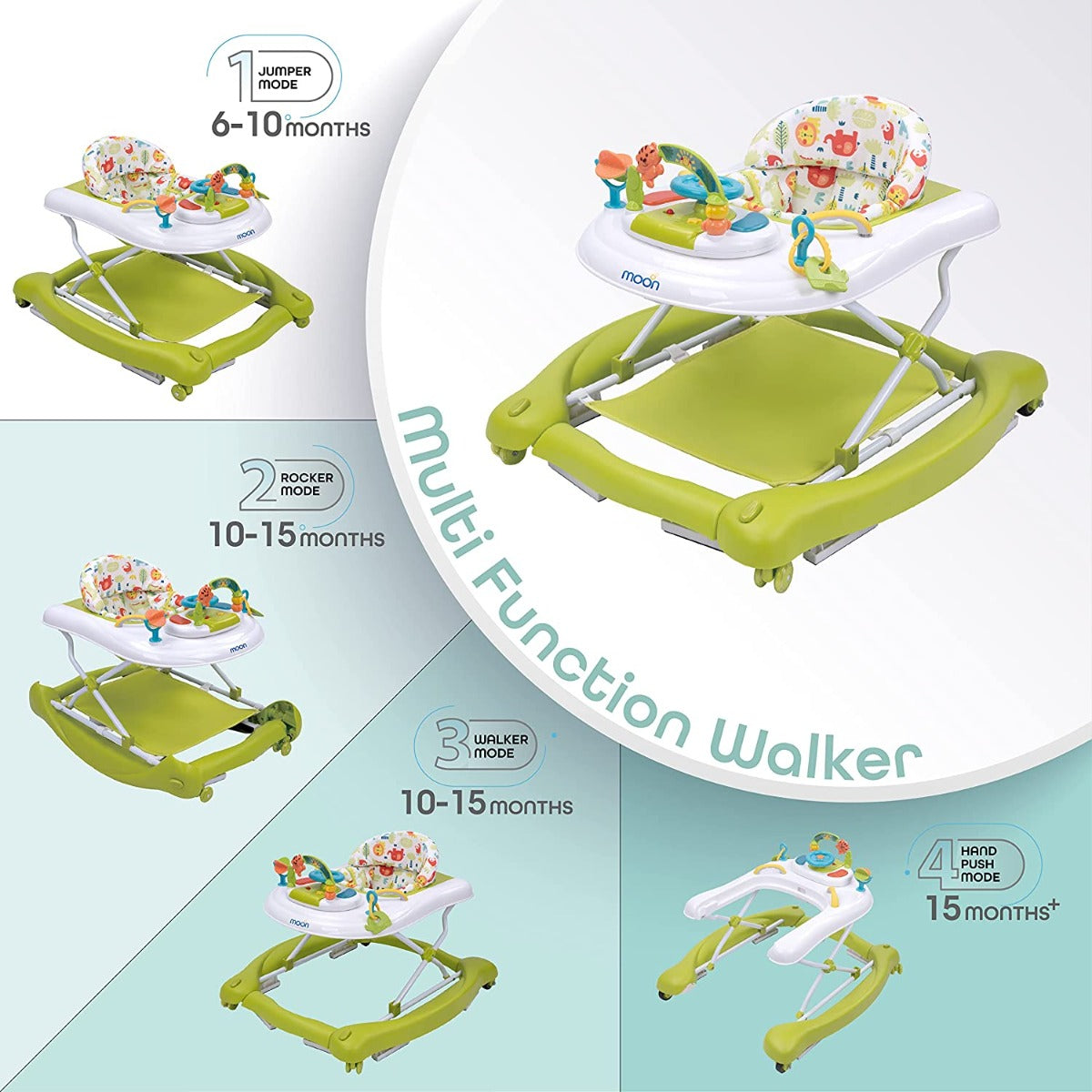 Buy Moon Cruise 4 In 1 Walker Grey | Yallatoys.com