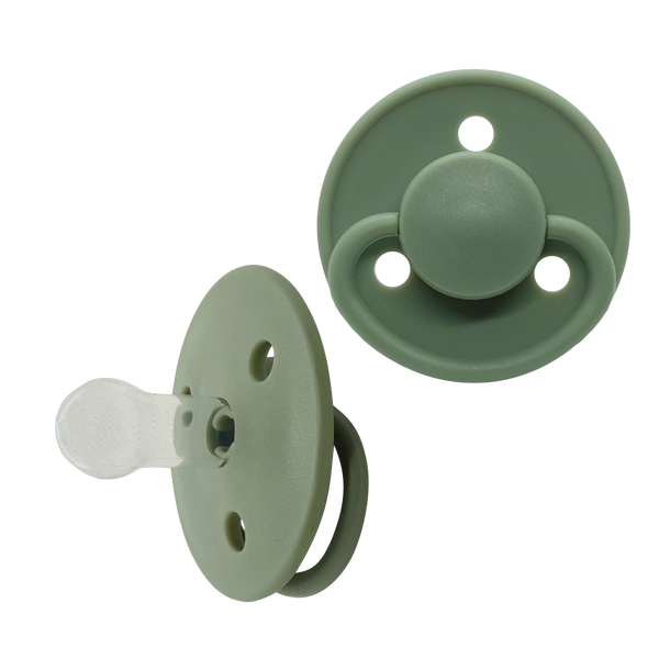 Mininor Round Pacifier Silicone 0m Willow Green 2pcs Mininor Yallatoys