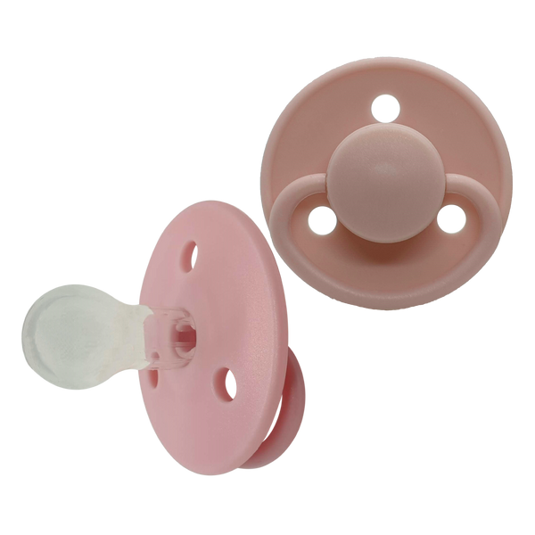 Mininor Round Pacifier Silicone 6m Pink 2pcs Mininor Yallatoys