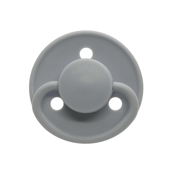 Mininor Round Pacifier Silicone 6m Grey Seal 2pcs