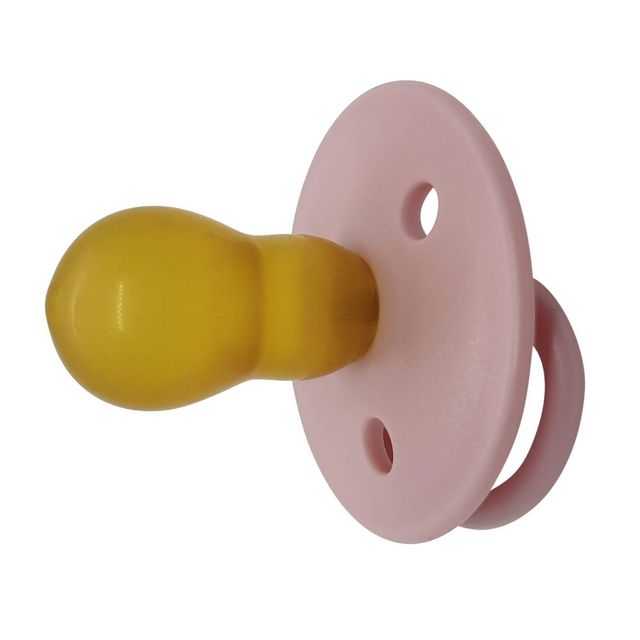 Mininor Round Pacifier Latex 6m Pink 2pcs Mininor Yallatoys