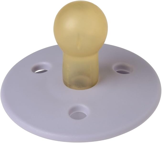 Mininor Round Pacifier Silicone 0m Lilac Flower Mininor Yallatoys