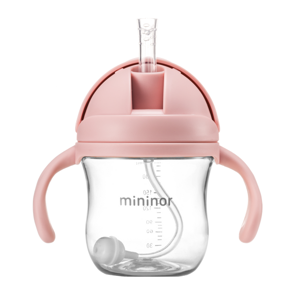 Mininor Straw Bottle Tritan 220ml Pink Mininor Yallatoys