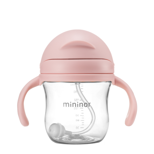 Mininor Straw Bottle Tritan 220ml Pink Mininor Yallatoys