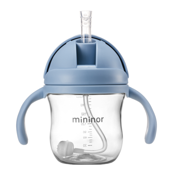 Mininor Straw Bottle Tritan 220ml Sky Blue Mininor Yallatoys