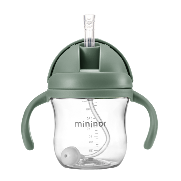 Mininor Straw Bottle Tritan 220ml Willow Green Mininor Yallatoys