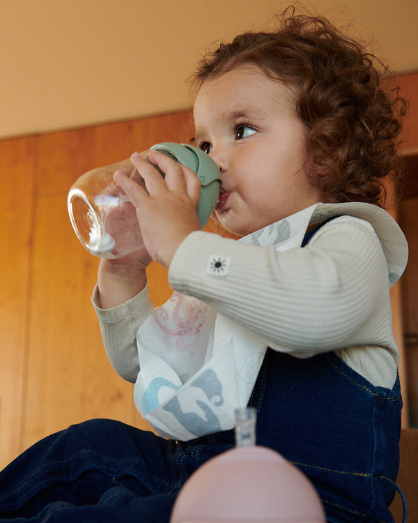 Mininor Straw Bottle Tritan 220ml Willow Green