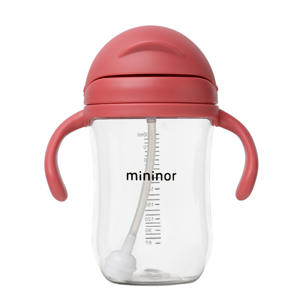 Mininor Straw Bottle Tritan 330ml Rhubarb Mininor Yallatoys