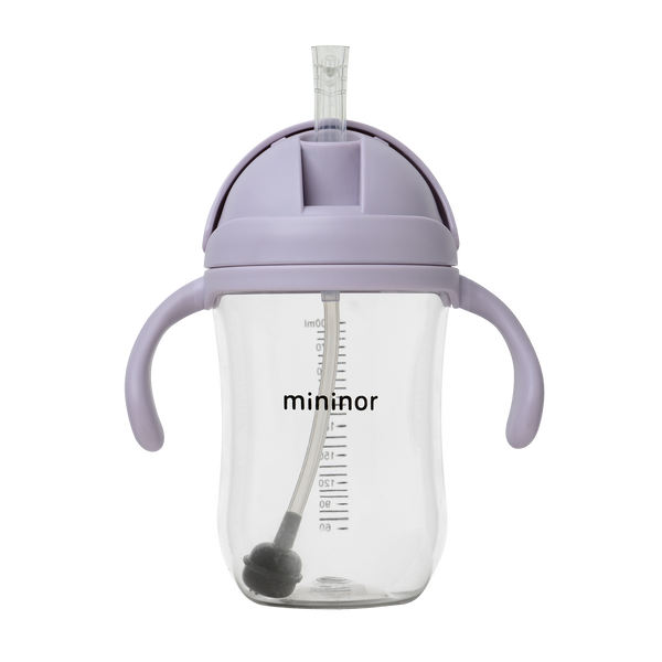 Mininor Straw Bottle Tritan 330ml Lilac Flower Mininor Yallatoys