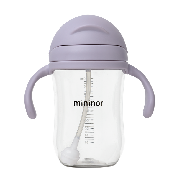 Mininor Straw Bottle Tritan 330ml Lilac Flower Mininor Yallatoys